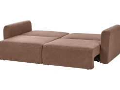 Divano letto 3 posti VAXHOLM Bouclé Marrone con contenitore