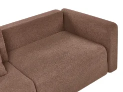 Divano letto 3 posti VAXHOLM Bouclé Marrone con contenitore