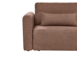 Divano letto 3 posti VAXHOLM Bouclé Marrone con contenitore