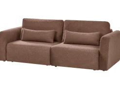 Divano letto 3 posti VAXHOLM Bouclé Marrone con contenitore