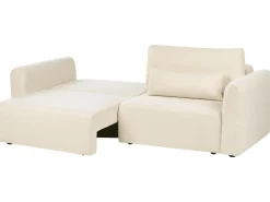 Divano letto 3 posti VAXHOLM Bouclé Bianco sporco con contenitore