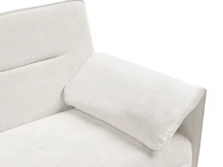 Divano letto 3 posti VAYLA Tessuto Bianco sporco