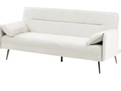 Divano letto 3 posti VAYLA Tessuto Bianco sporco
