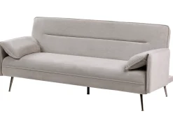 Divano letto 3 posti VAYLA Tessuto Grigio