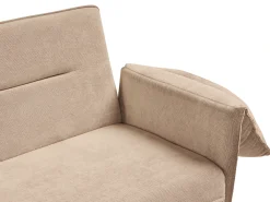 Divano letto 3 posti VAYLA Tessuto Marrone chiaro