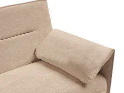 Divano letto 3 posti VAYLA Tessuto Marrone chiaro