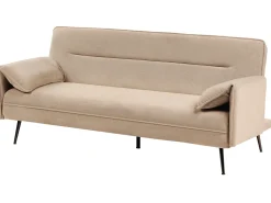 Divano letto 3 posti VAYLA Tessuto Marrone chiaro