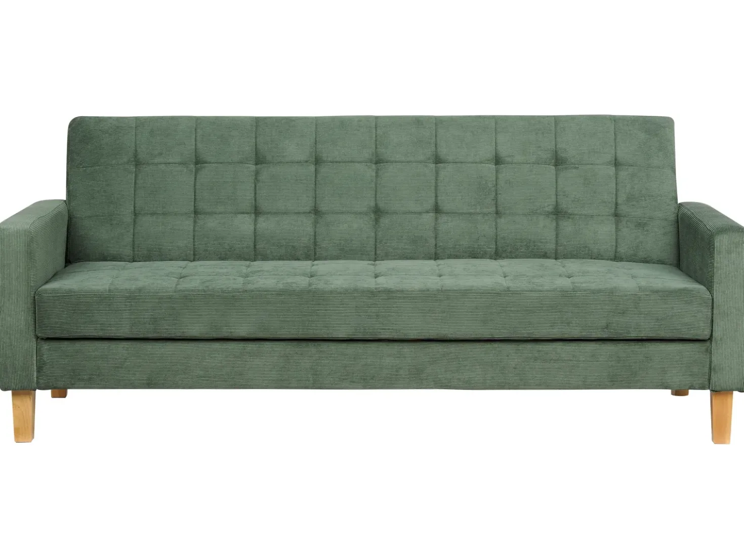 Divano letto 3 posti VEHKOO Tessuto Verde scuro