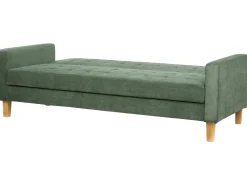 Divano letto 3 posti VEHKOO Tessuto Verde scuro