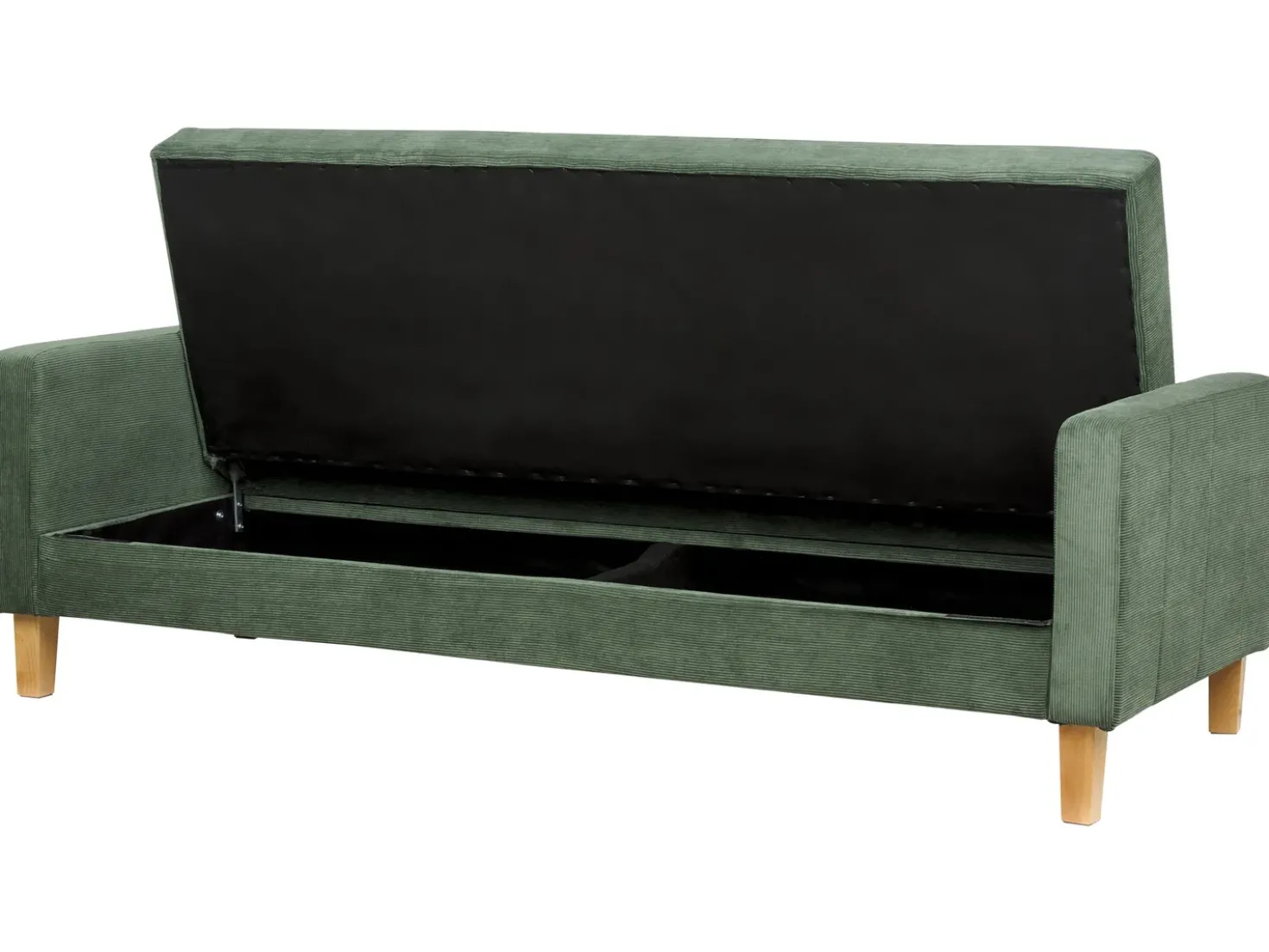 Divano letto 3 posti VEHKOO Tessuto Verde scuro