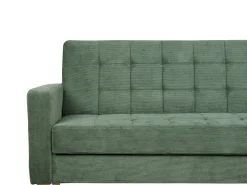 Divano letto 3 posti VEHKOO Tessuto Verde scuro