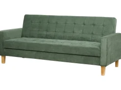 Divano letto 3 posti VEHKOO Tessuto Verde scuro