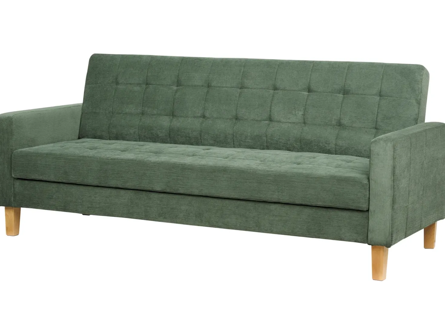 Divano letto 3 posti VEHKOO Tessuto Verde scuro