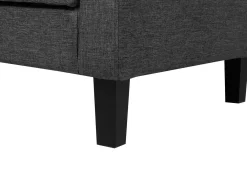 Divano letto 3 posti VEHKOO Tessuto Grigio scuro