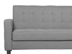 Divano letto 3 posti VEHKOO Tessuto Grigio chiaro
