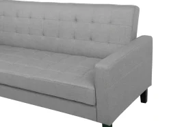 Divano letto 3 posti VEHKOO Tessuto Grigio chiaro