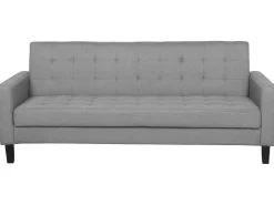 Divano letto 3 posti VEHKOO Tessuto Grigio chiaro