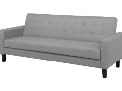 Divano letto 3 posti VEHKOO Tessuto Grigio chiaro