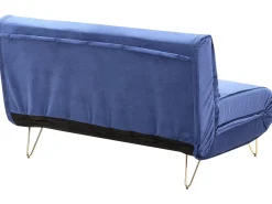 Divano letto 2 posti VESTFOLD Velluto Blu marino