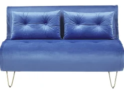 Divano letto 2 posti VESTFOLD Velluto Blu marino