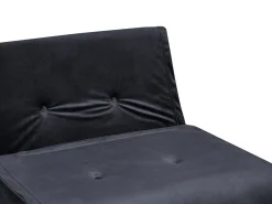 Divano letto 2 posti VESTFOLD Velluto Nero