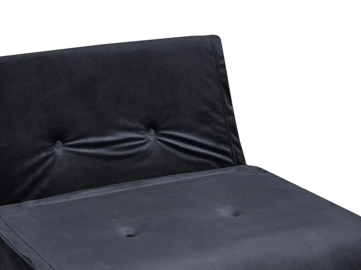 Divano letto 2 posti VESTFOLD Velluto Nero