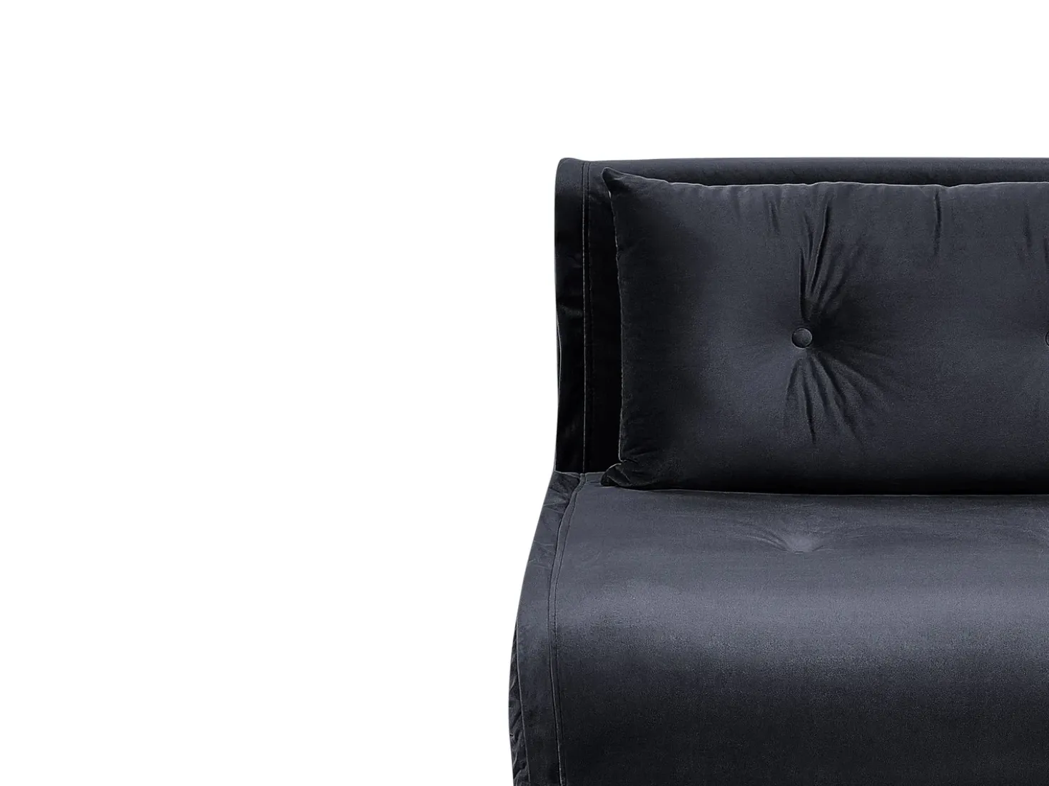 Divano letto 2 posti VESTFOLD Velluto Nero