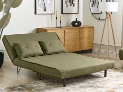 Divano letto 2 posti VESTFOLD Tessuto Verde oliva