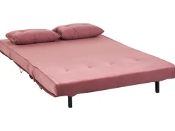 Divano letto 2 posti VESTFOLD Velluto Rosa
