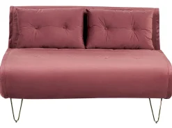 Divano letto 2 posti VESTFOLD Velluto Rosa