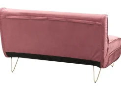 Divano letto 2 posti VESTFOLD Velluto Rosa