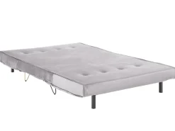 Divano letto 2 posti VESTFOLD Velluto Grigio