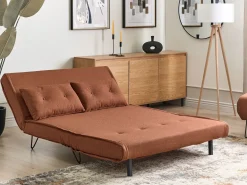 Divano letto 2 posti VESTFOLD Tessuto Arancione