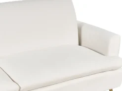 Divano letto 3 posti VETTRE Velluto Bianco sporco