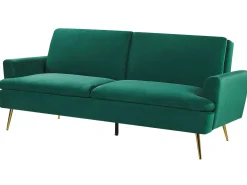 Divano letto 3 posti VETTRE Velluto Verde scuro