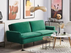 Divano letto 3 posti VETTRE Velluto Verde scuro