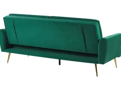Divano letto 3 posti VETTRE Velluto Verde scuro