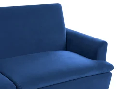 Divano letto 3 posti VETTRE Velluto Blu marino