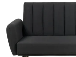 Divano letto 3 posti VIMMERBY Tessuto Nero