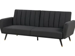 Divano letto 3 posti VIMMERBY Tessuto Nero