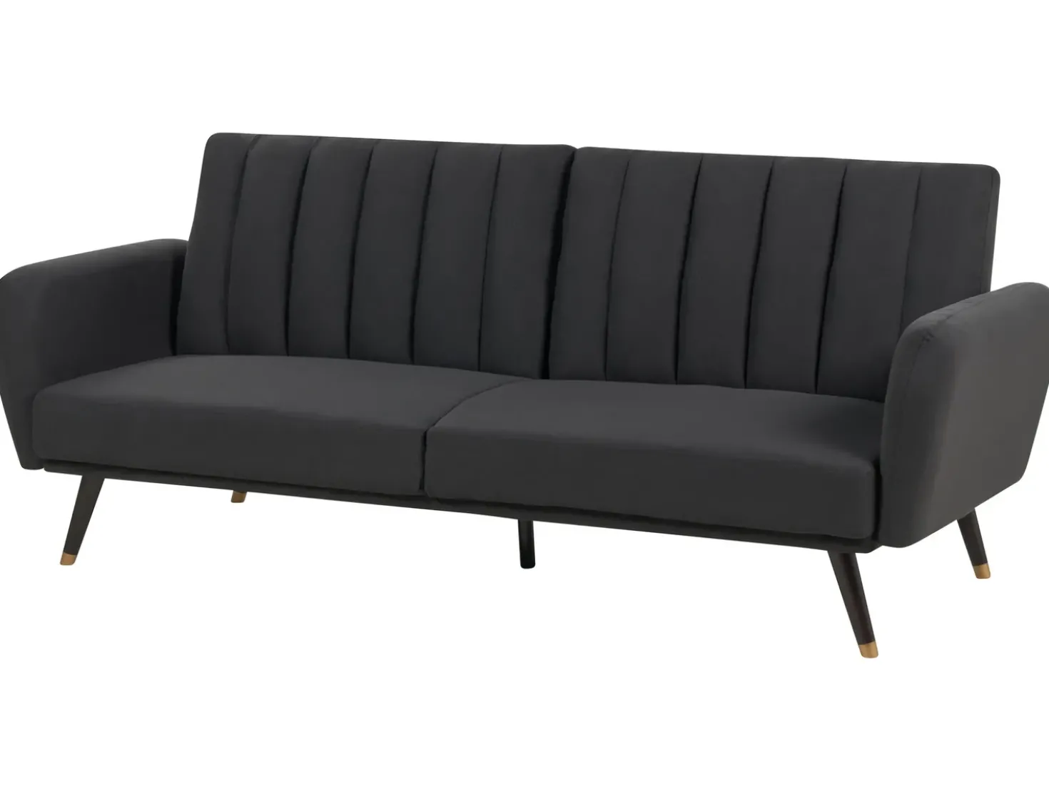 Divano letto 3 posti VIMMERBY Tessuto Nero