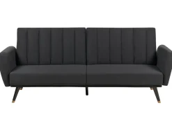 Divano letto 3 posti VIMMERBY Tessuto Nero