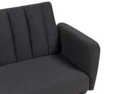 Divano letto 3 posti VIMMERBY Tessuto Nero