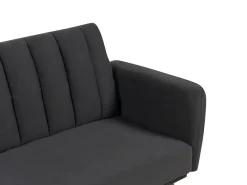 Divano letto 3 posti VIMMERBY Tessuto Nero