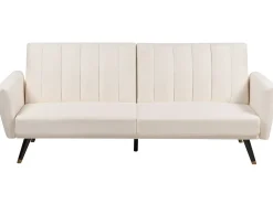 Divano letto 3 posti VIMMERBY Tessuto Beige chiaro