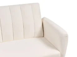 Divano letto 3 posti VIMMERBY Tessuto Beige chiaro