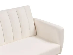 Divano letto 3 posti VIMMERBY Tessuto Beige chiaro
