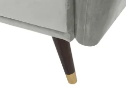 Divano letto 3 posti VIMMERBY Velluto Grigio chiaro