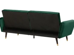 Divano letto 3 posti VIMMERBY Velluto Verde smeraldo