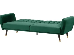 Divano letto 3 posti VIMMERBY Velluto Verde smeraldo
